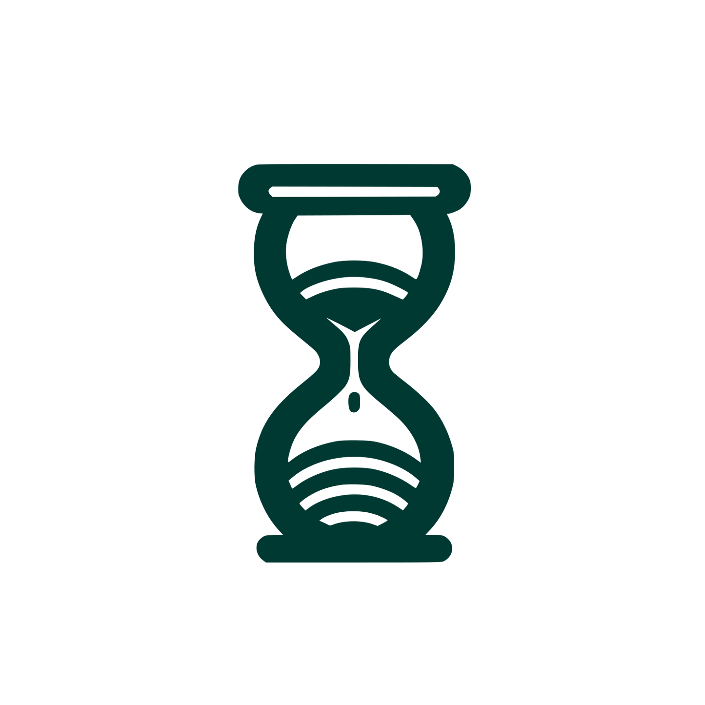 Hourglass Silhouette Logo #003932