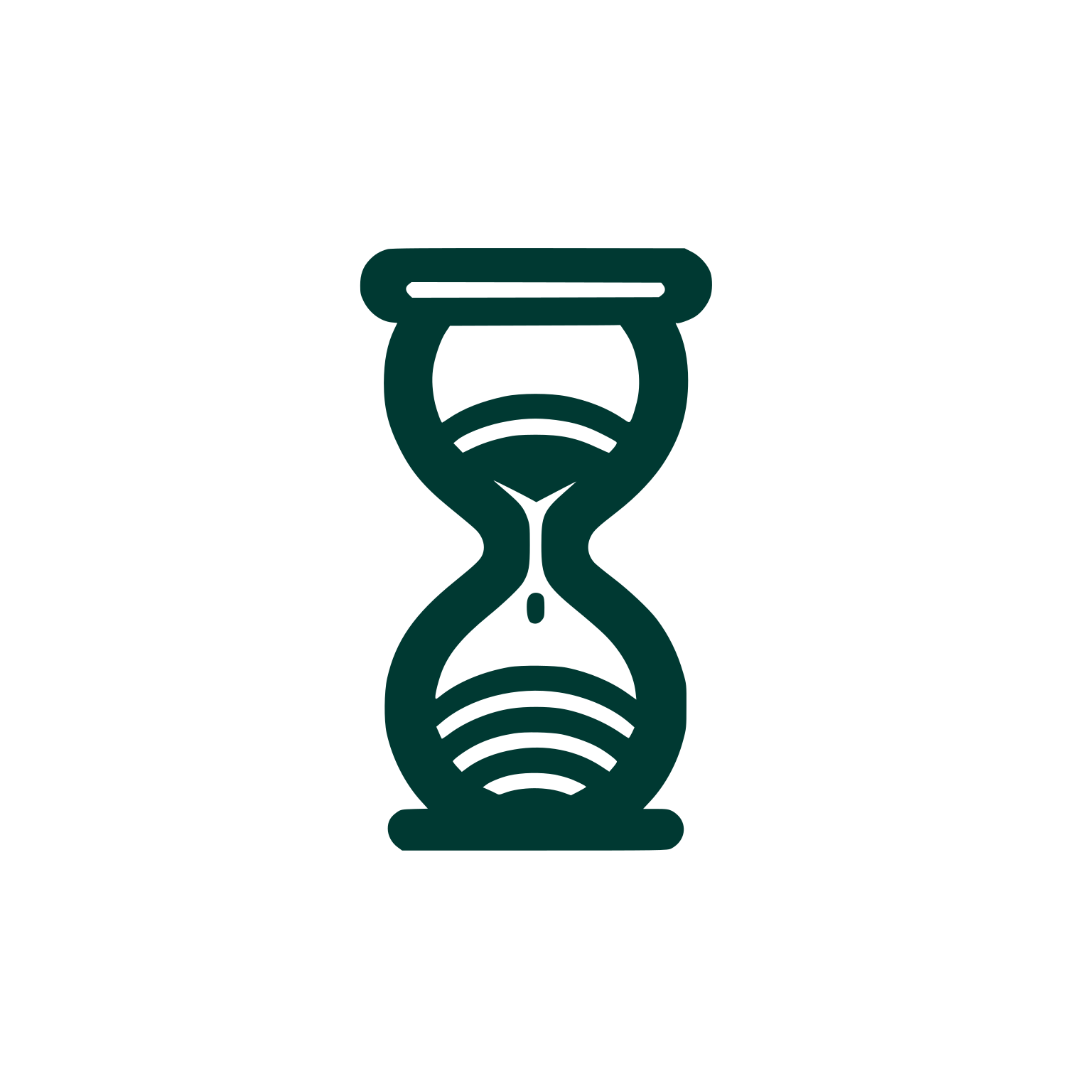 Hourglass Silhouette Logo #003932