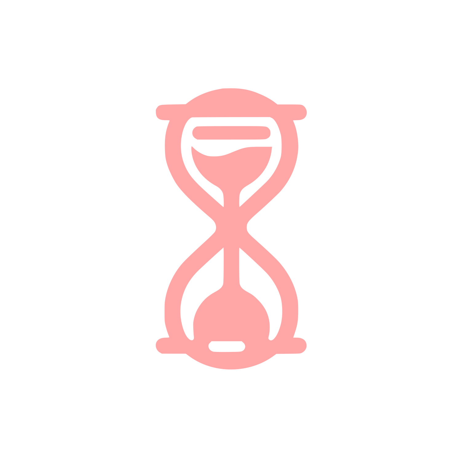 Hourglass Logo Design #ffa6a6