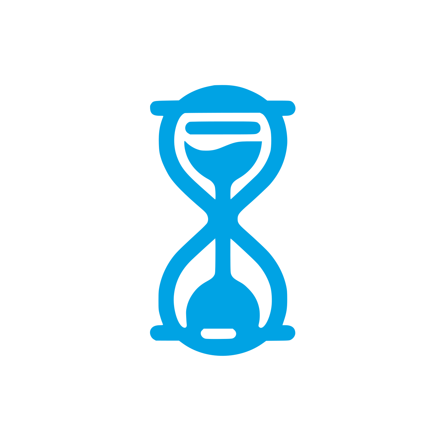 Hourglass Logo Design #00a3e4