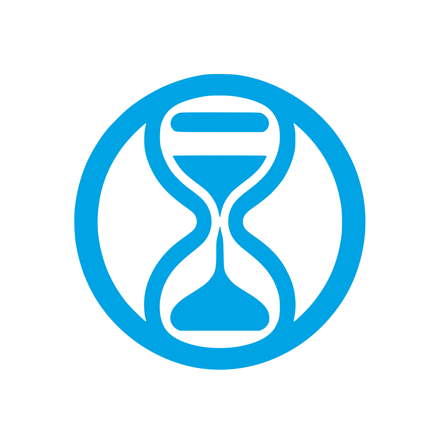 Hourglass Time Logo #00a3e4