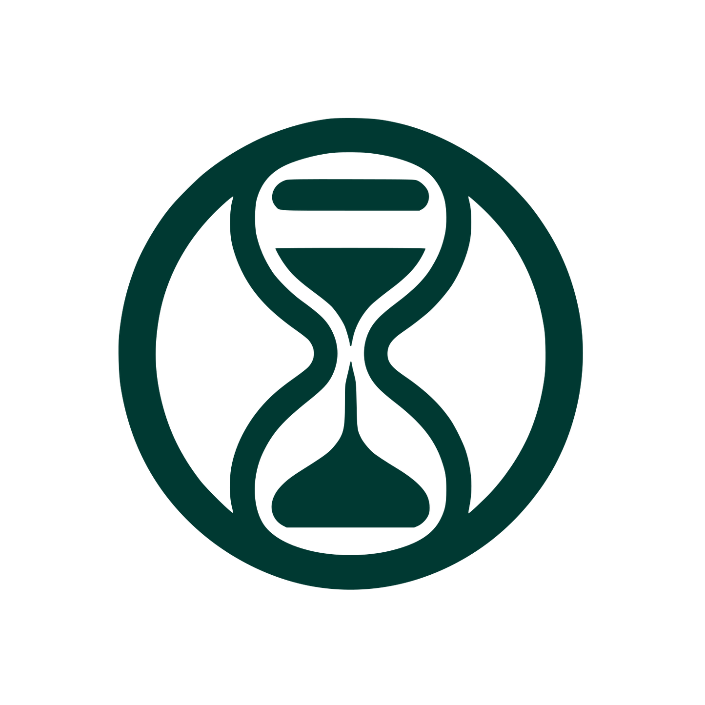 Hourglass Time Logo #003932