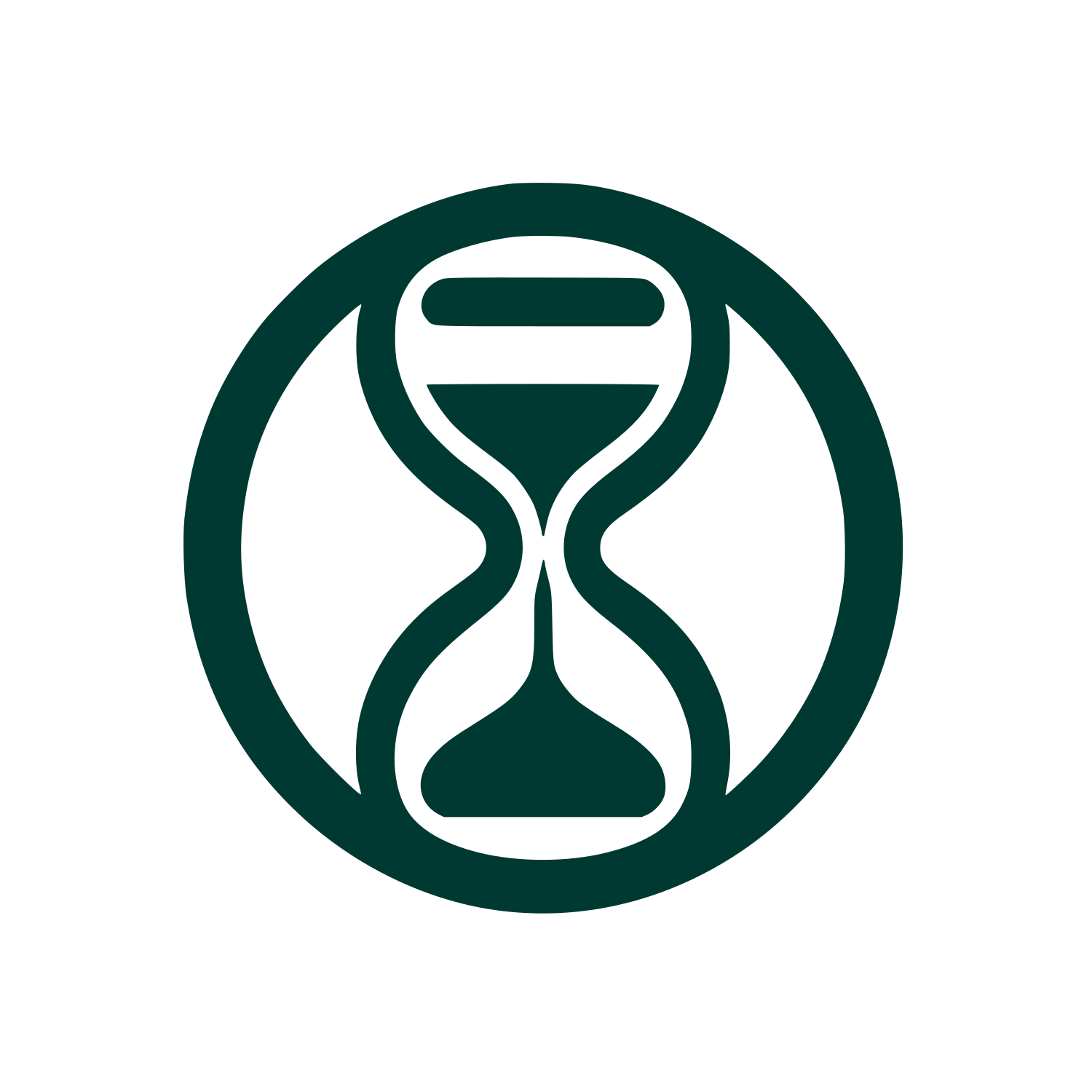 Hourglass Time Logo #003932