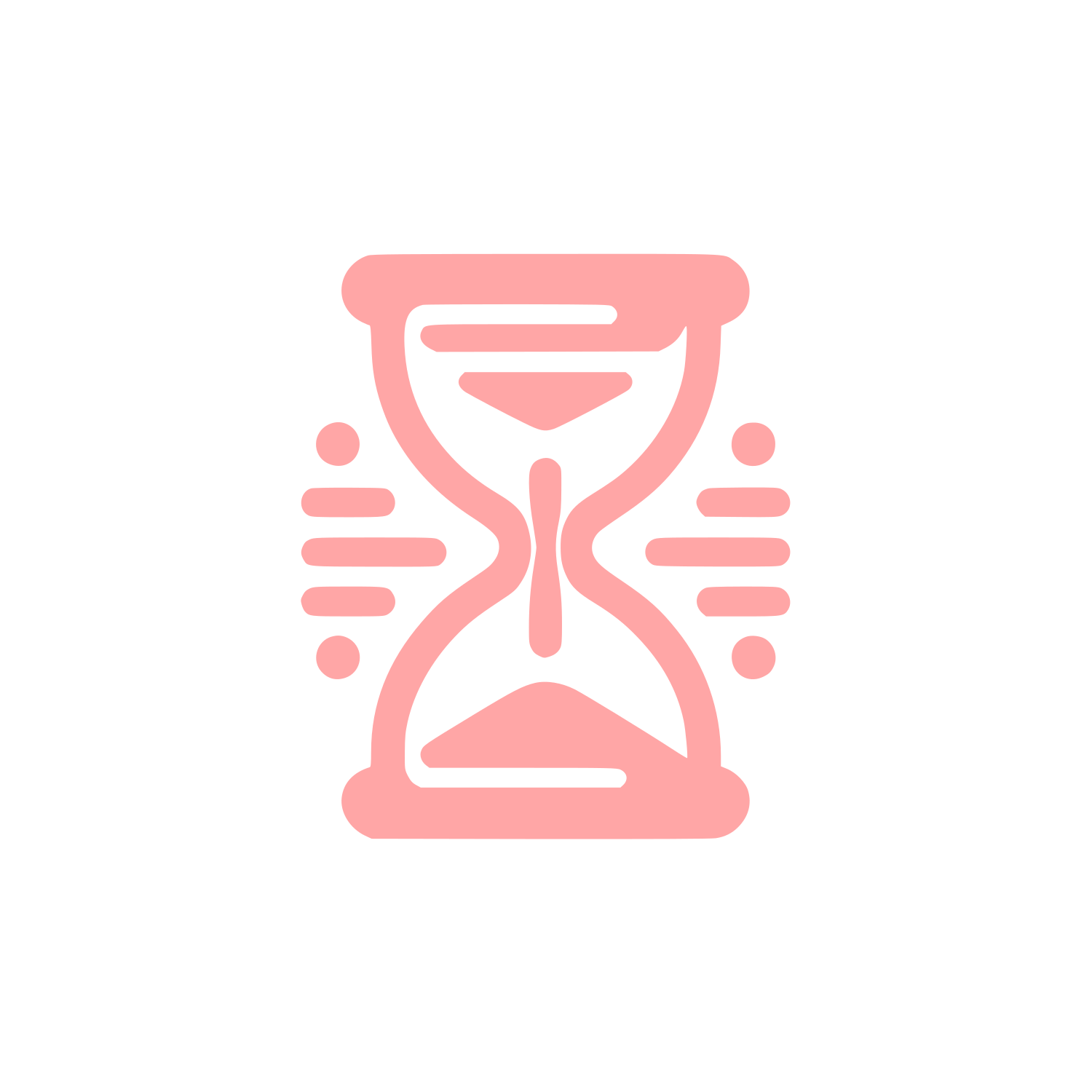 Hourglass Logo Design #ffa6a6