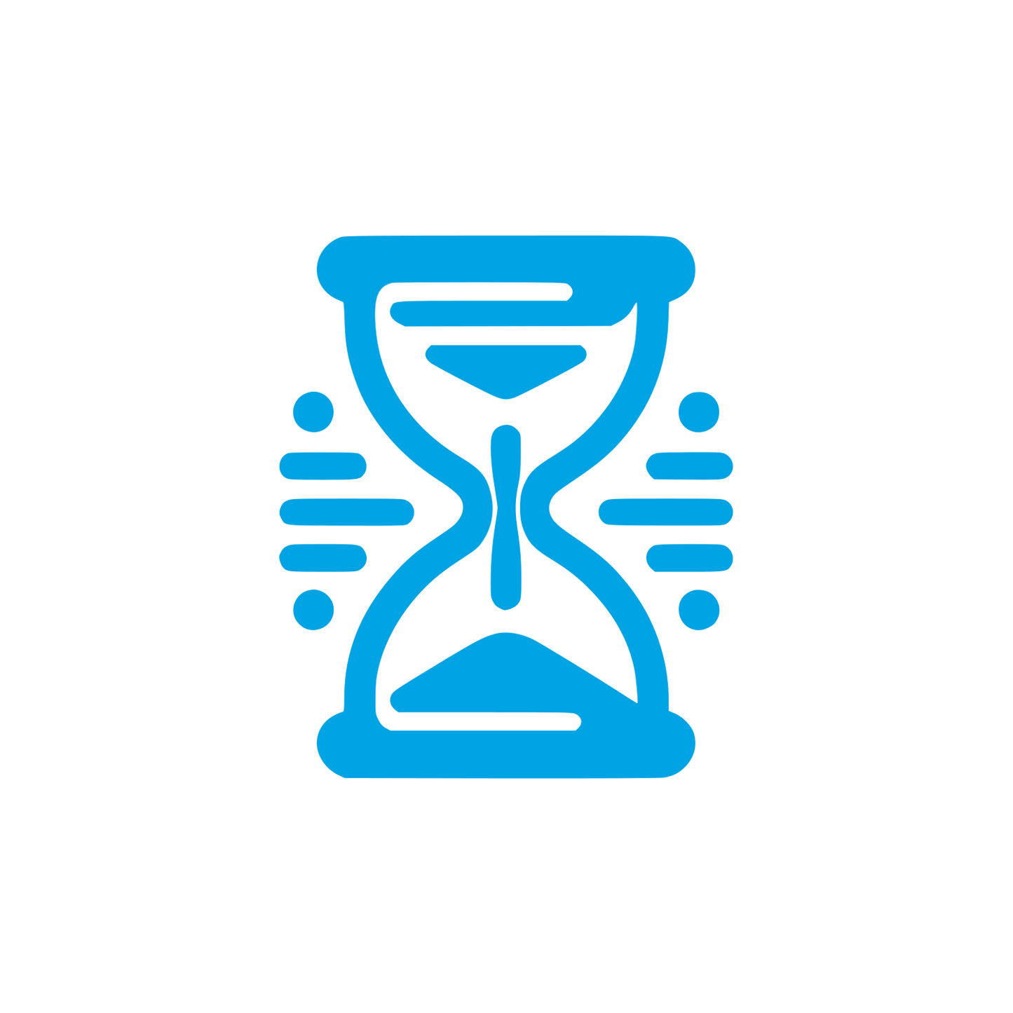 Hourglass Logo Design #00a3e4