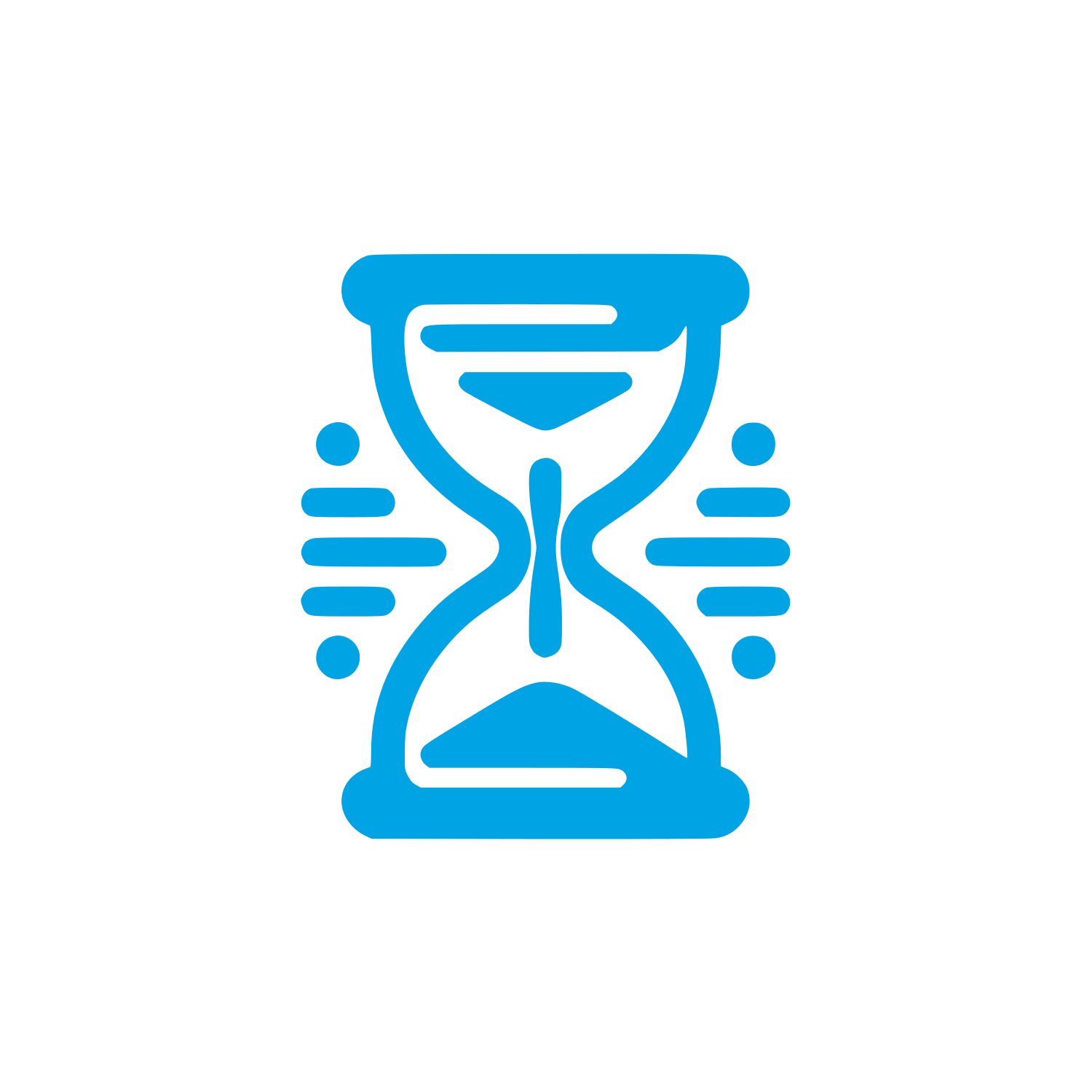 Hourglass Logo Design #00a3e4