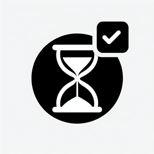 Hourglass Checkmark Logo