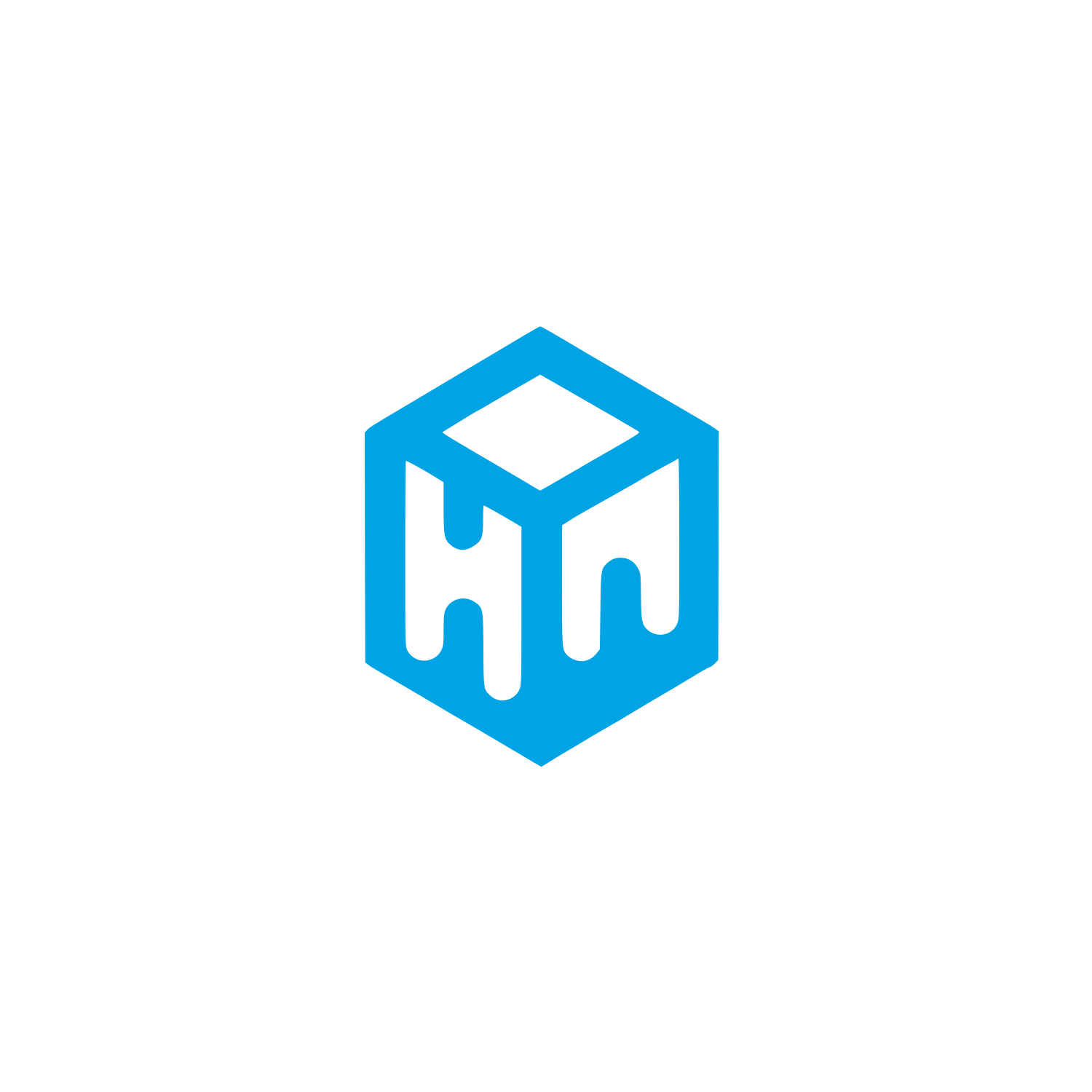 Cube Logo #00a3e4