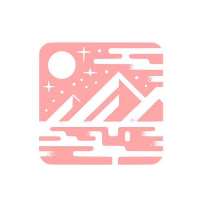 Scenic Landscape Illustration #ffa6a6