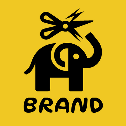 Elephant and Scissors Logo preview