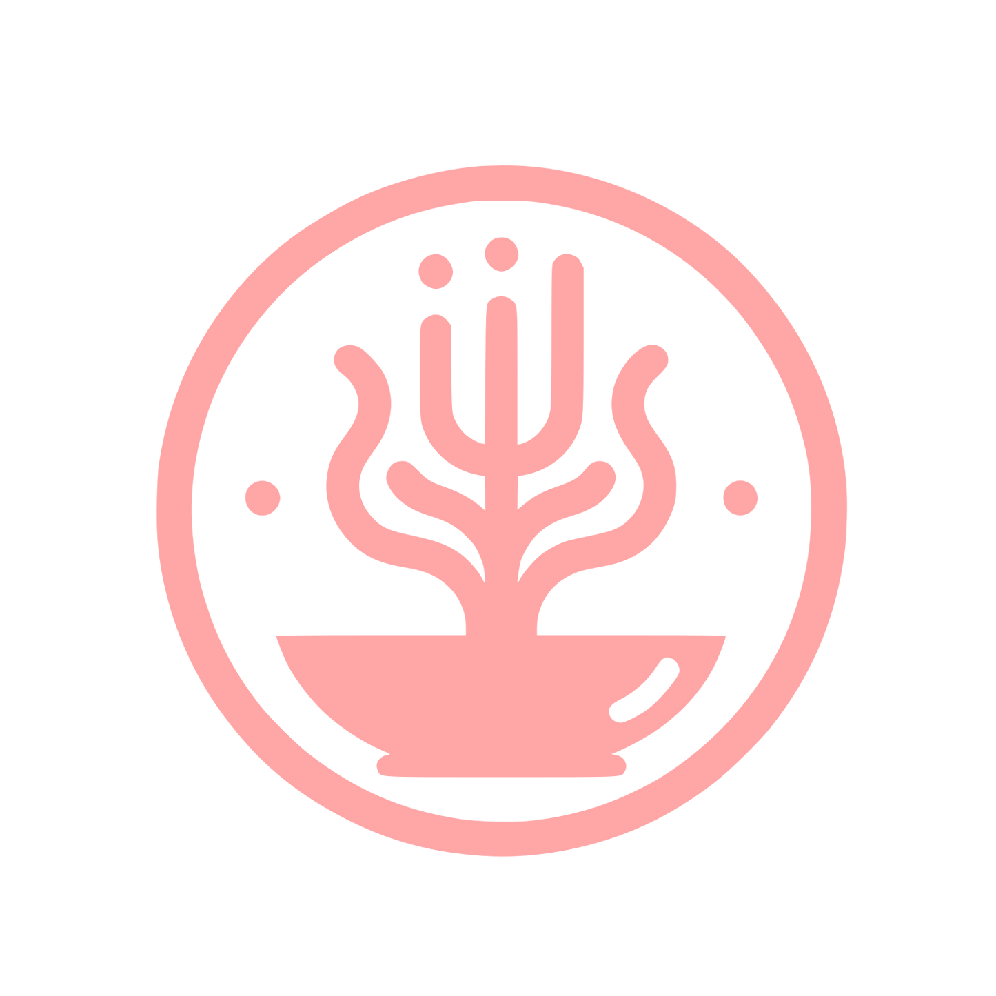 Coffee Cup Tree Logo #ffa6a6