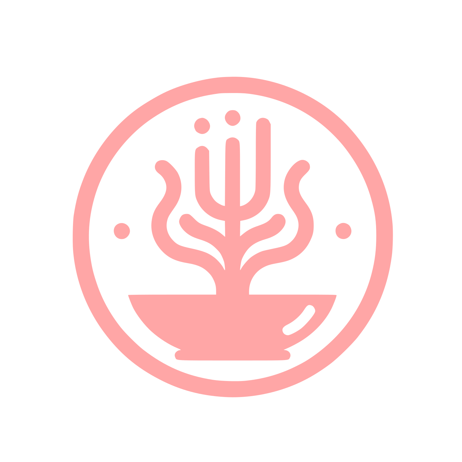 Coffee Cup Tree Logo #ffa6a6