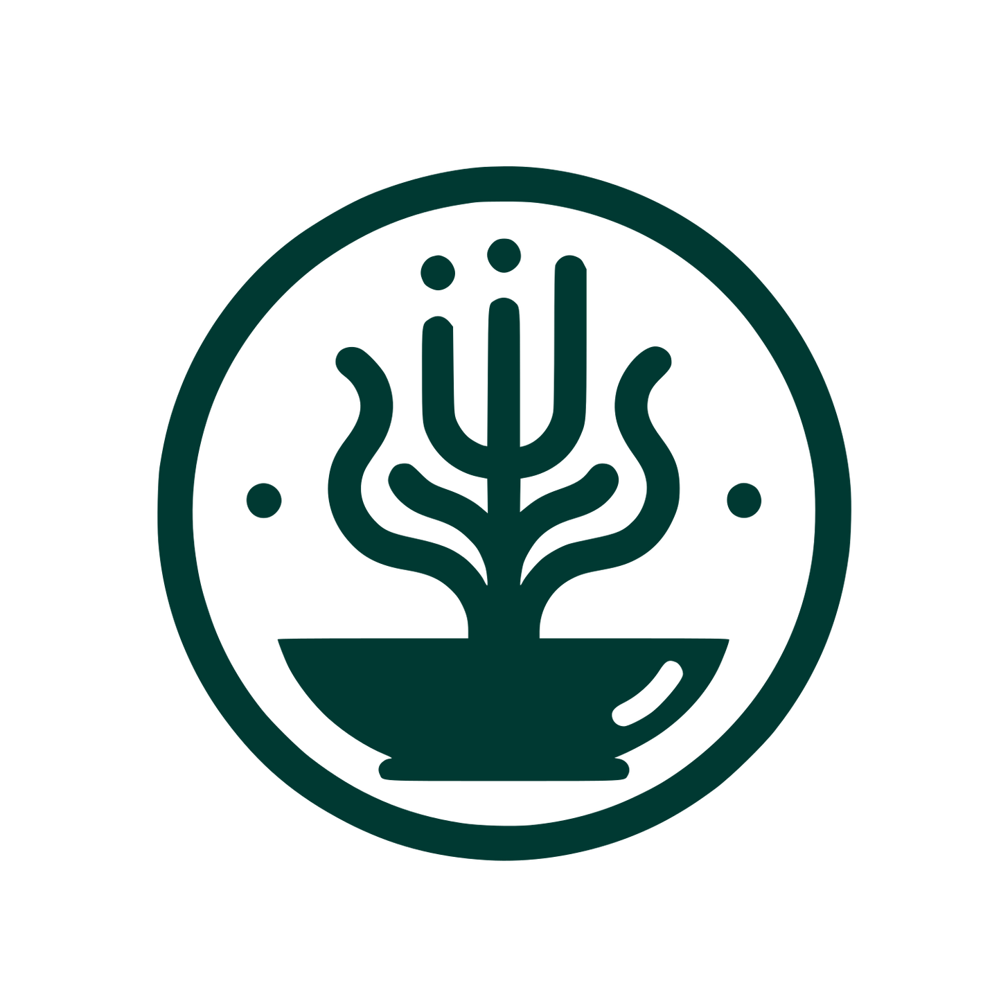 Coffee Cup Tree Logo #003932