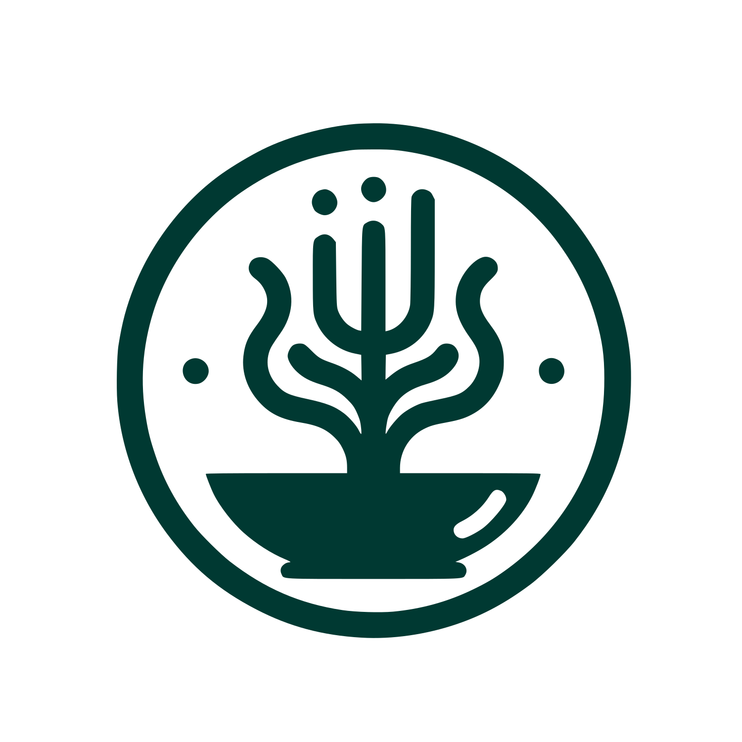 Coffee Cup Tree Logo #003932