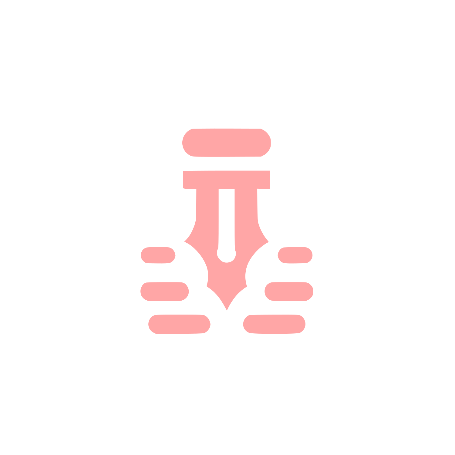 Pen Tip Logo #ffa6a6