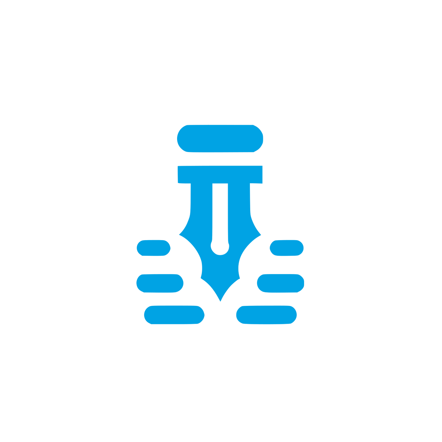 Pen Tip Logo #00a3e4