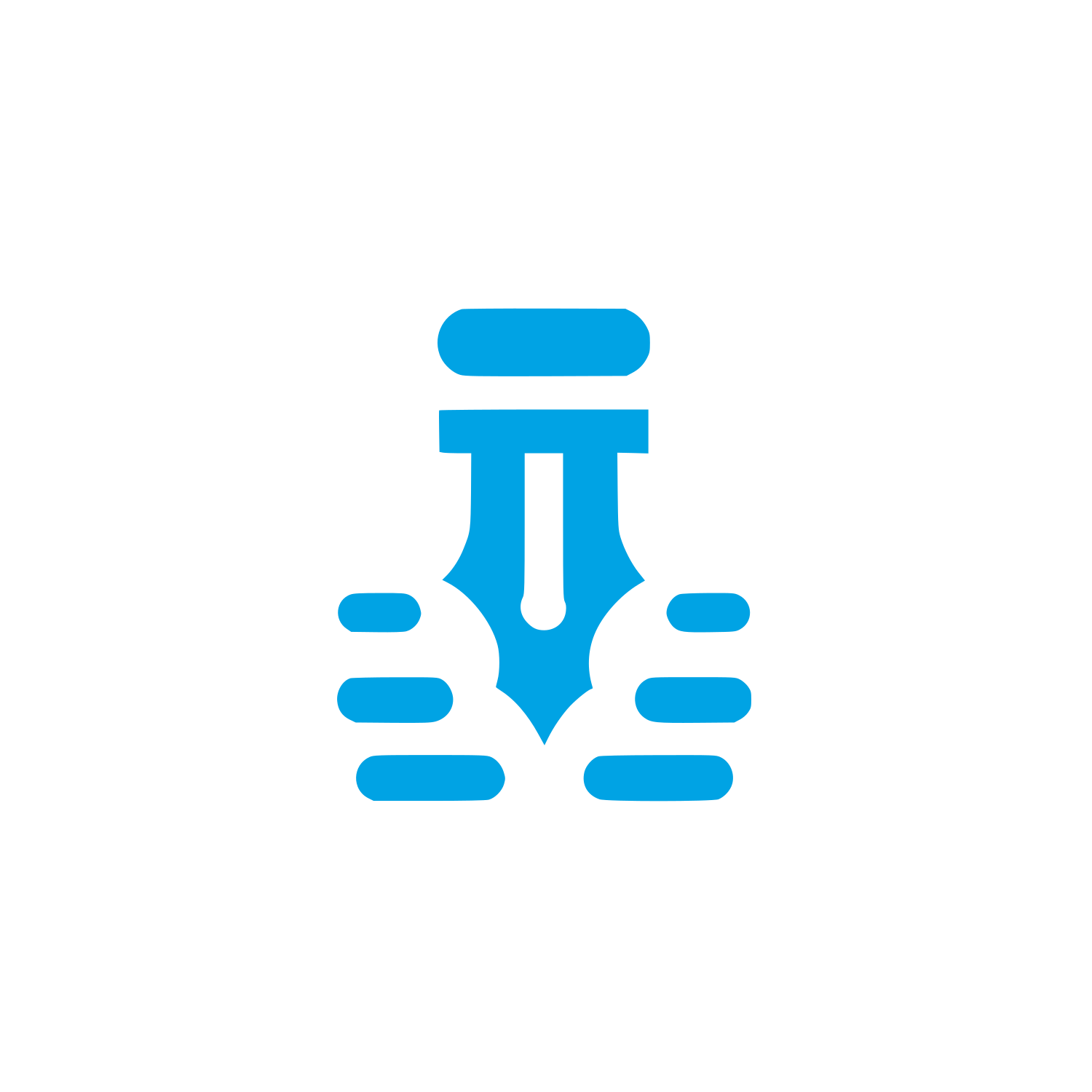 Pen Tip Logo #00a3e4