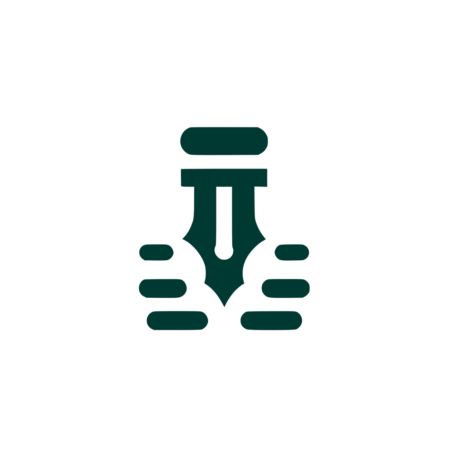 Pen Tip Logo #003932