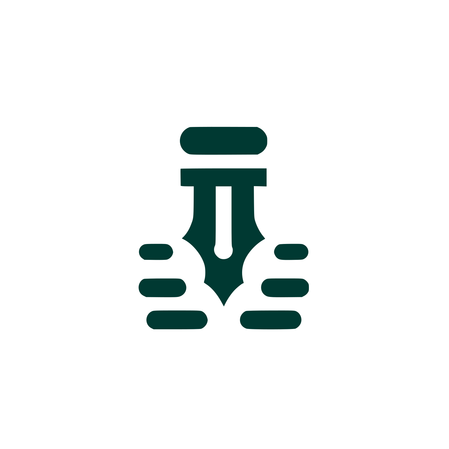 Pen Tip Logo #003932