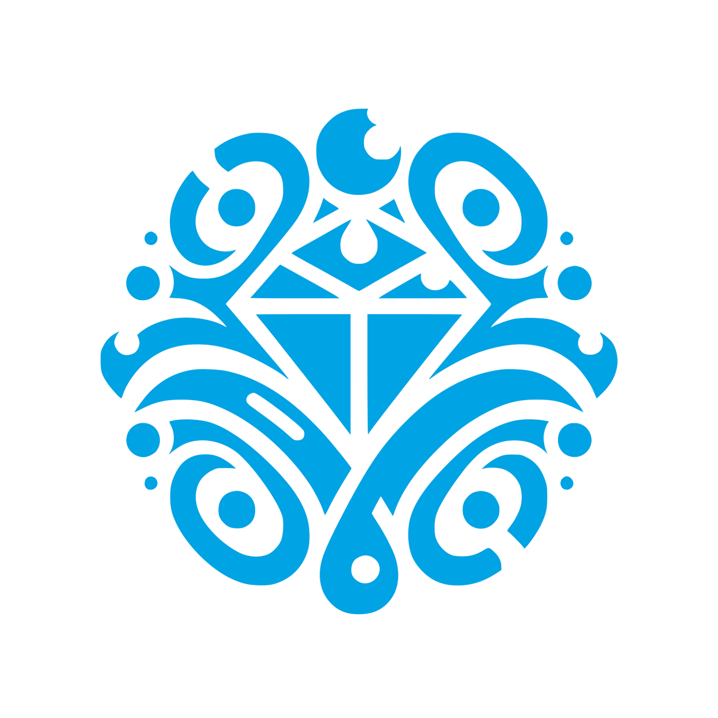 Tribal Style Logo #00a3e4