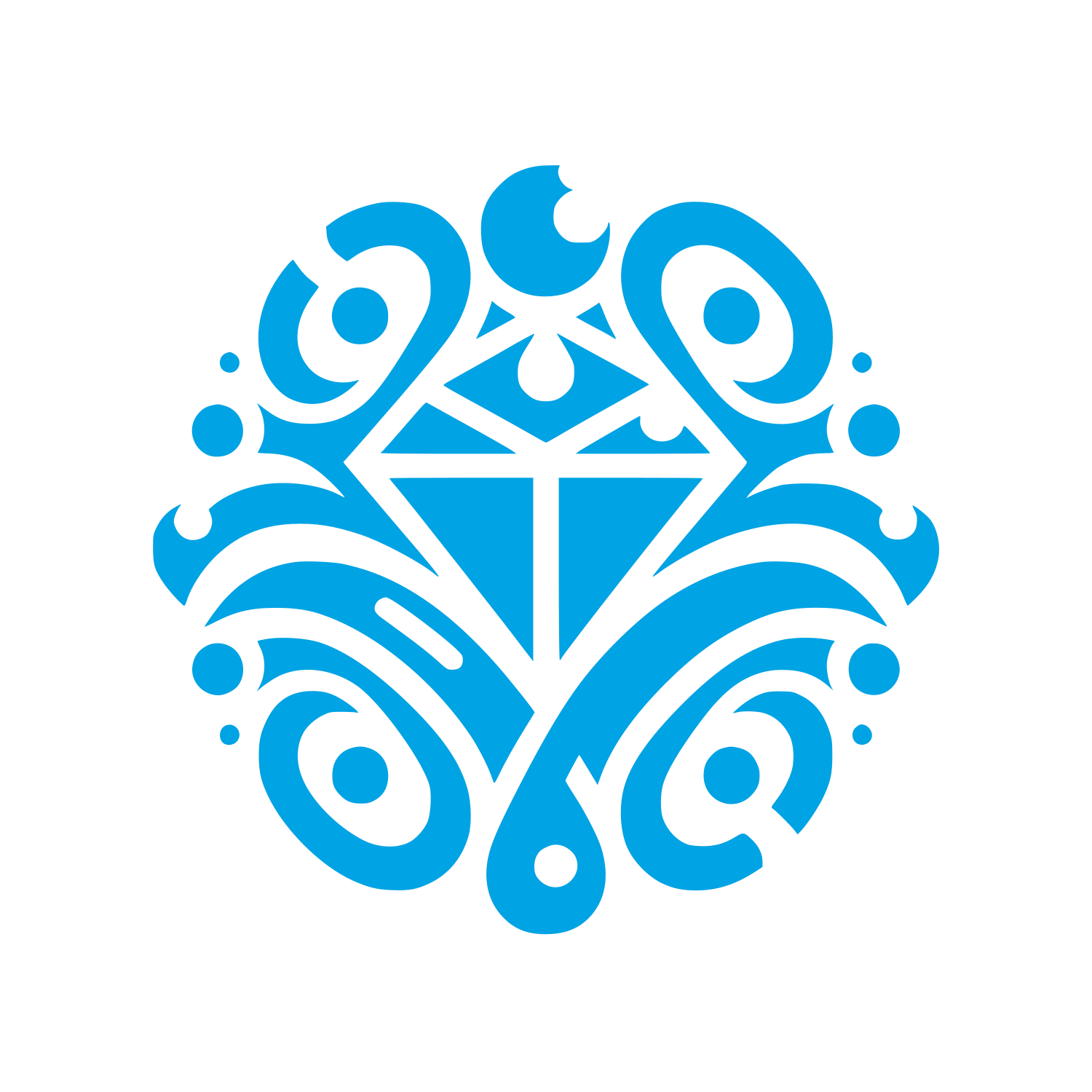 Tribal Style Logo #00a3e4