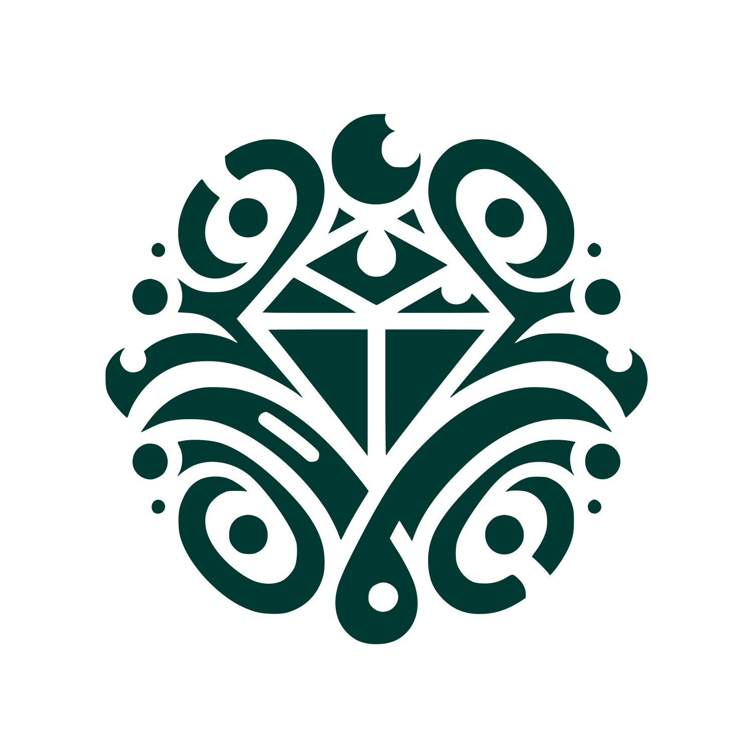 Tribal Style Logo #003932