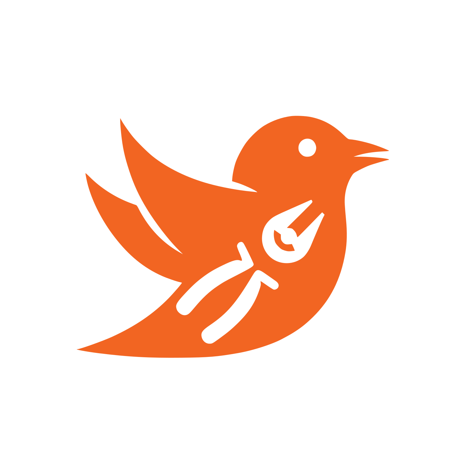 Bird in Flight Logo #F26522