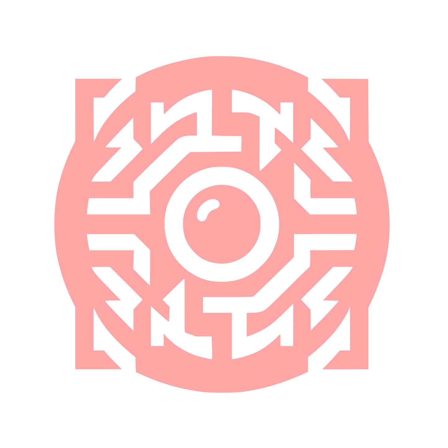 Circular Maze Logo #ffa6a6