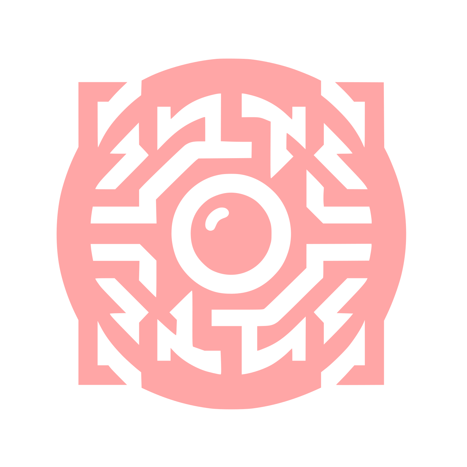 Circular Maze Logo #ffa6a6