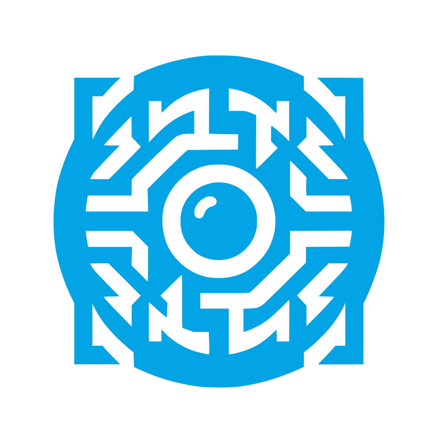 Circular Maze Logo #00a3e4