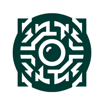 Circular Maze Logo #003932