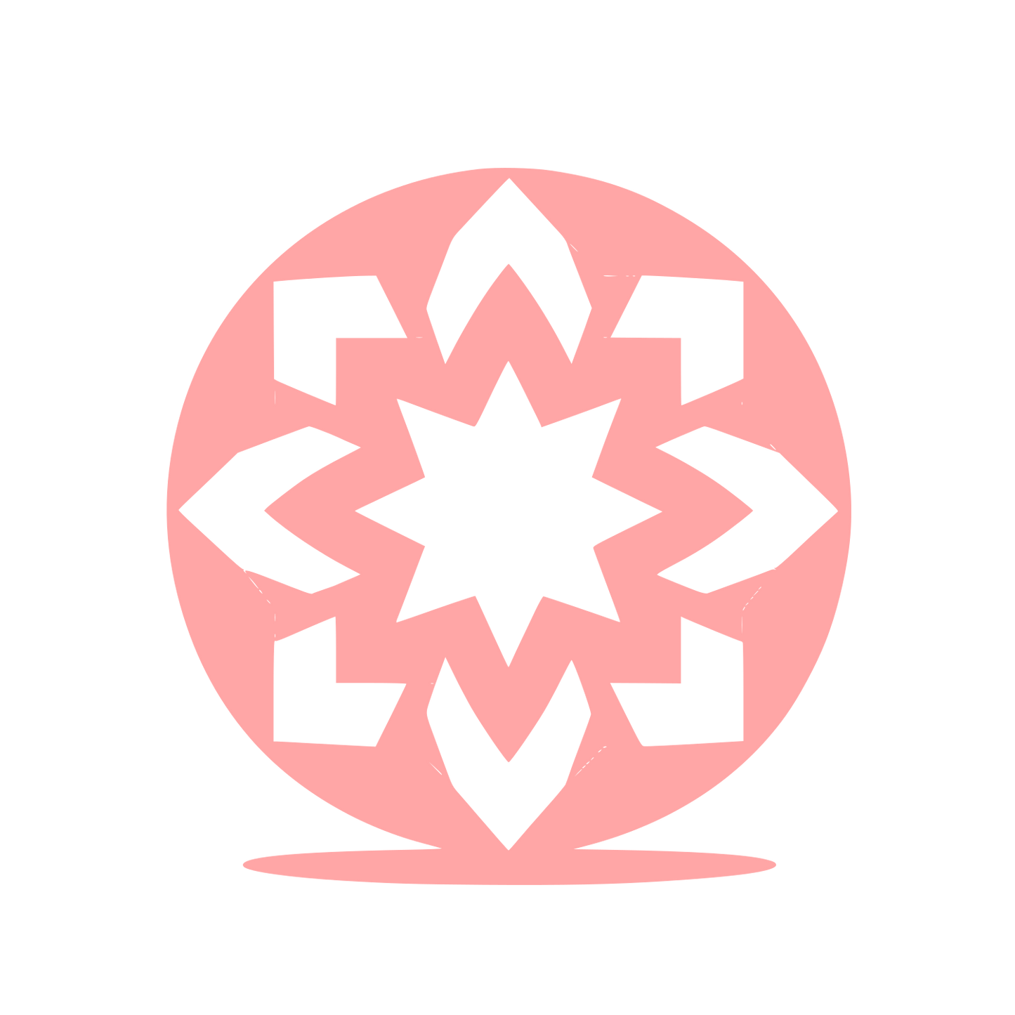 Kaleidoscope Geometric Logo #ffa6a6