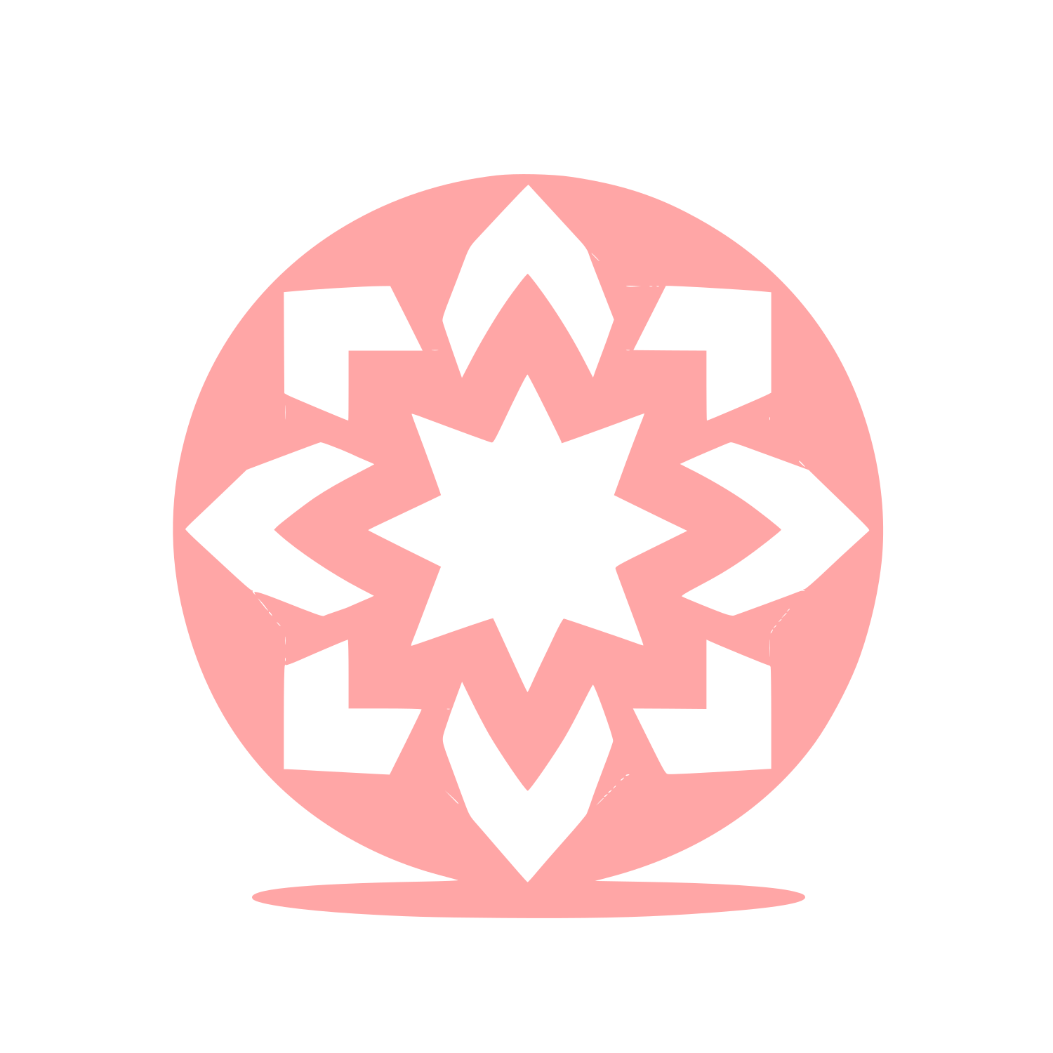Kaleidoscope Geometric Logo #ffa6a6