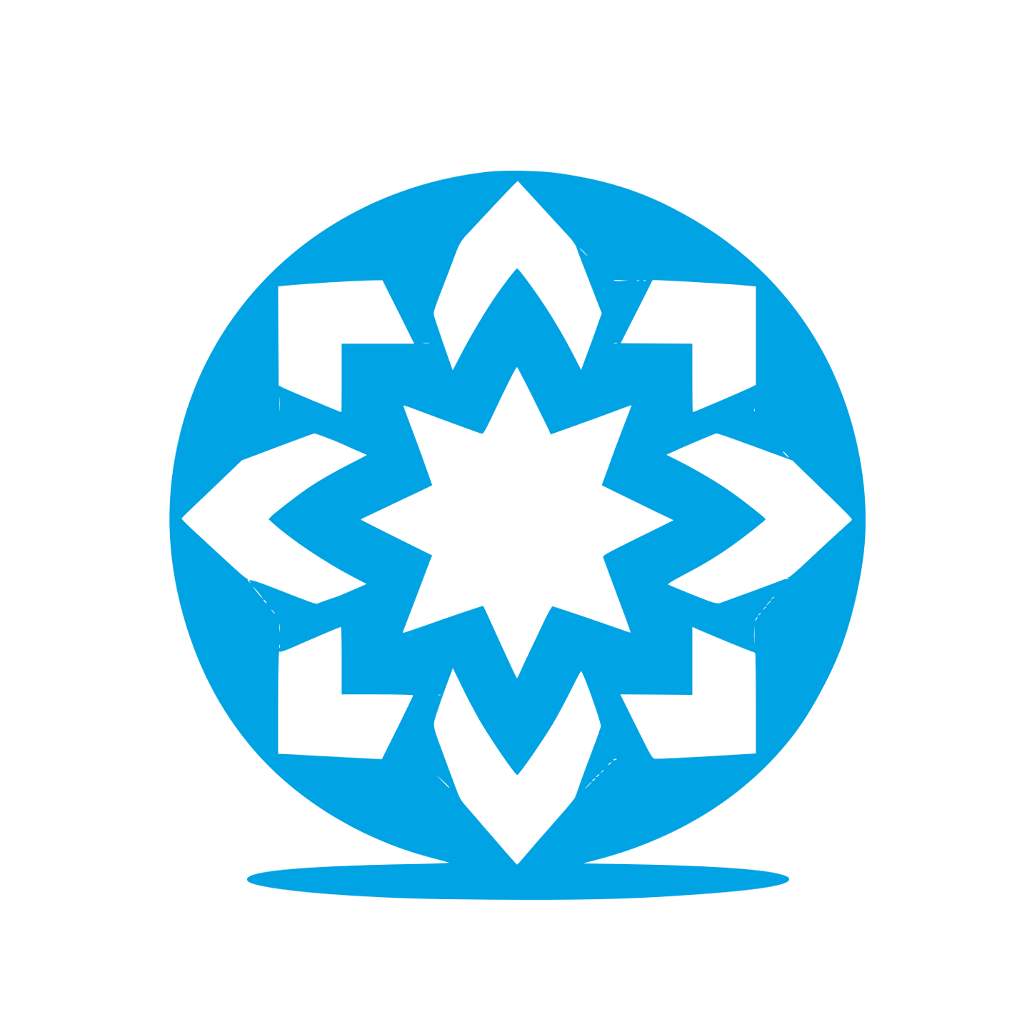 Kaleidoscope Geometric Logo #00a3e4