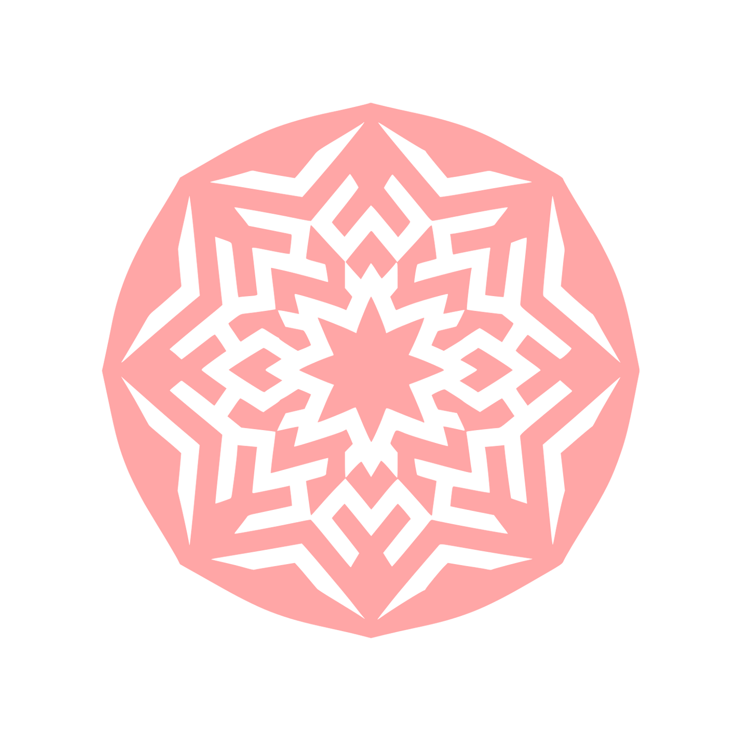Kaleidoscope Pattern Logo #ffa6a6
