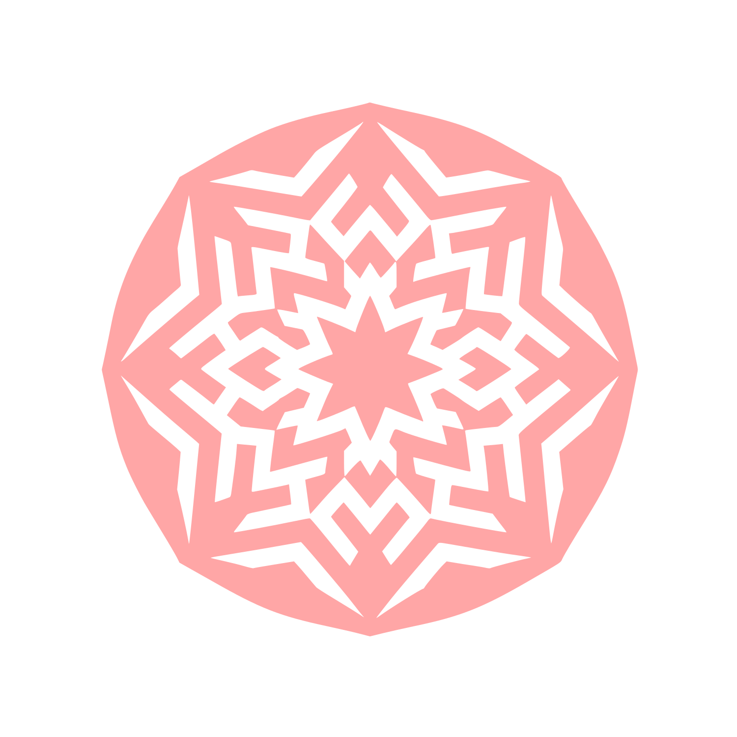 Kaleidoscope Pattern Logo #ffa6a6