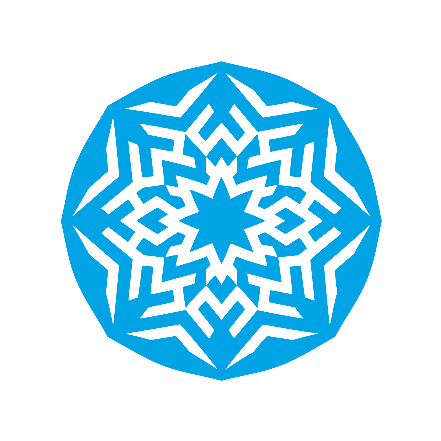 Kaleidoscope Pattern Logo #00a3e4