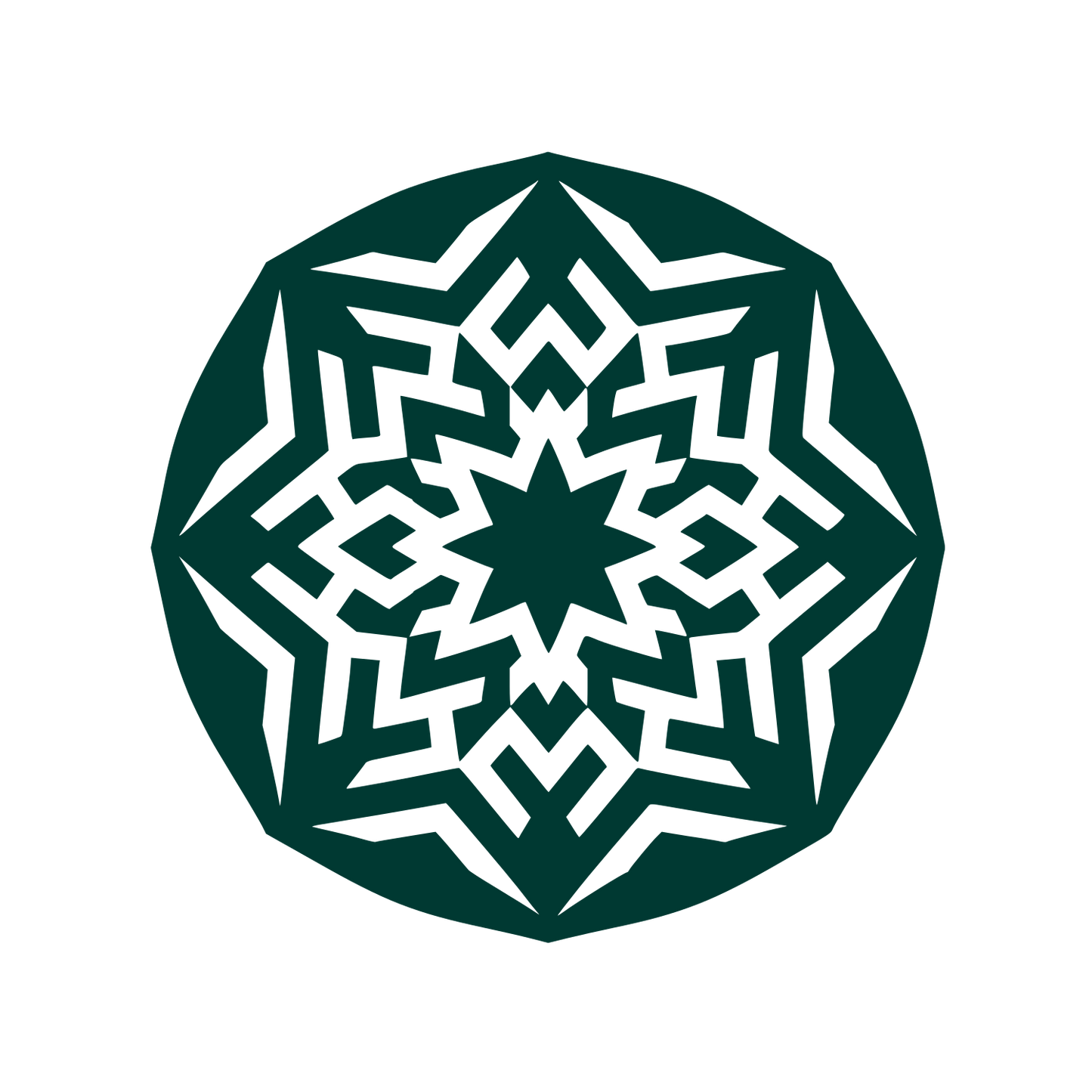 Kaleidoscope Pattern Logo #003932