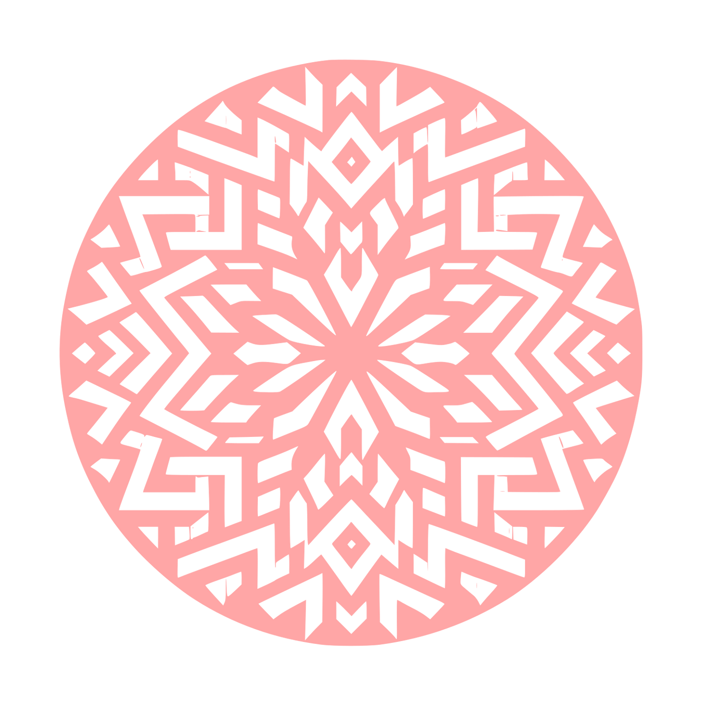 Intricate Mandala Logo #ffa6a6