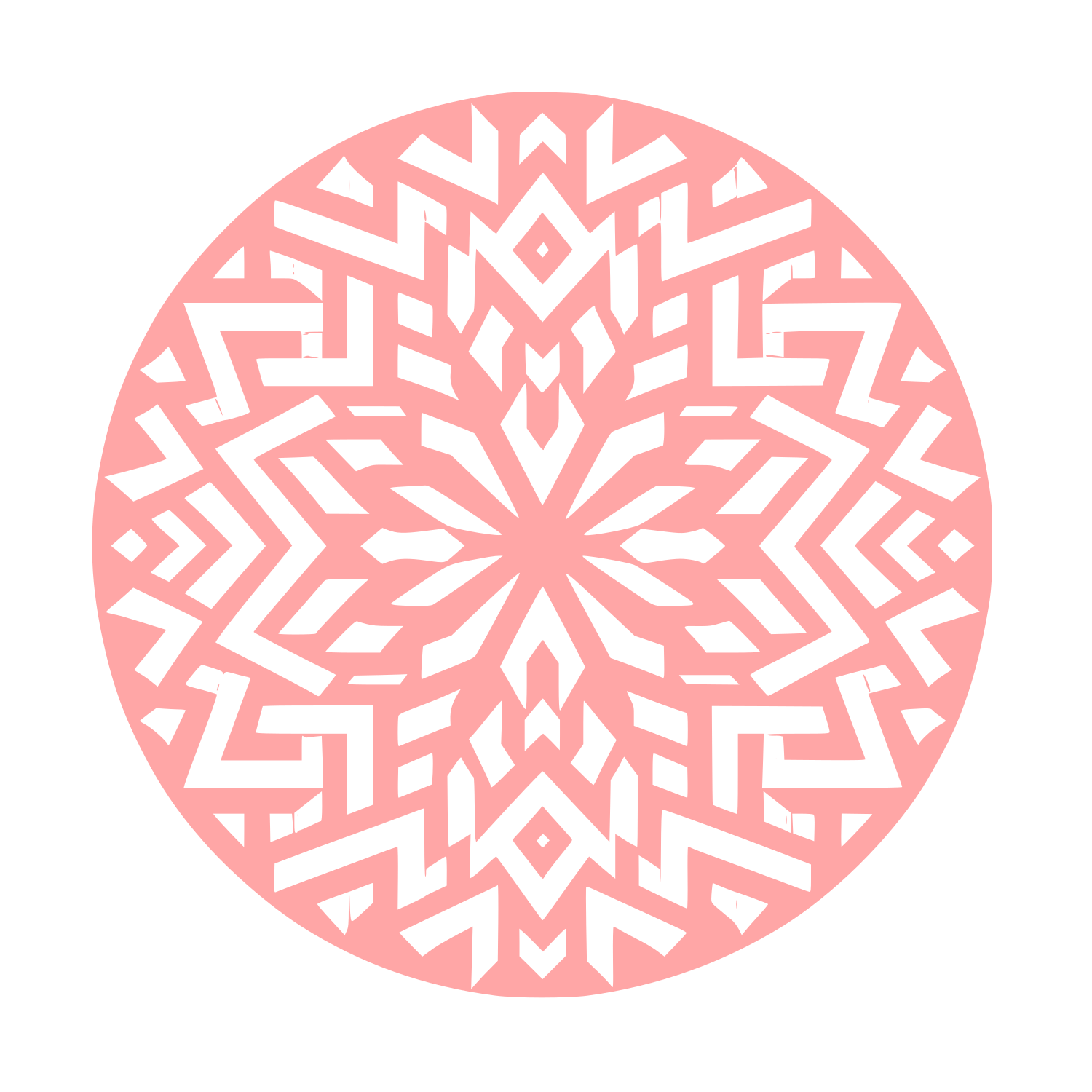 Intricate Mandala Logo #ffa6a6