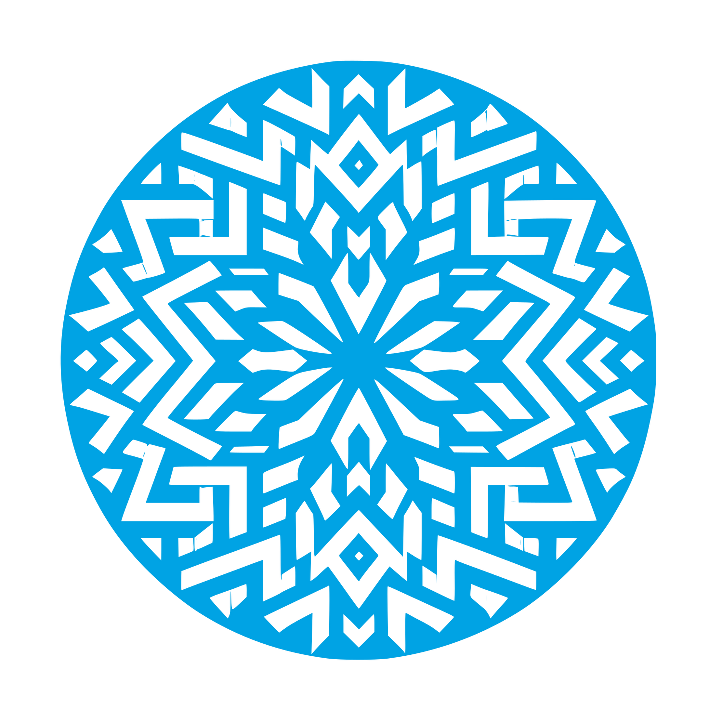 Intricate Mandala Logo #00a3e4