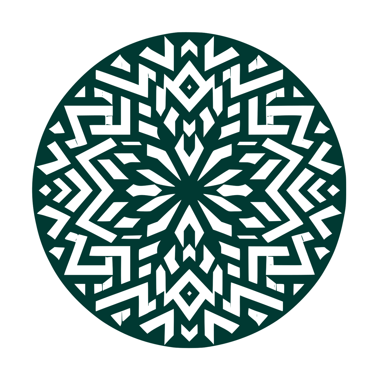 Intricate Mandala Logo #003932