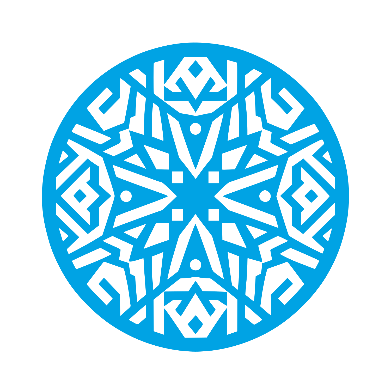 Intricate Pattern Logo #00a3e4