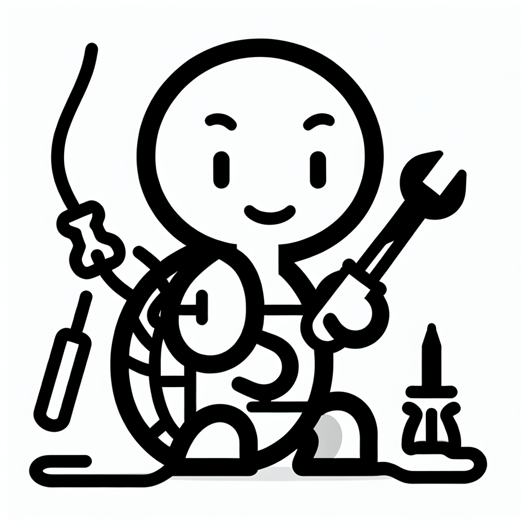 Smiling Repairman Character Logo