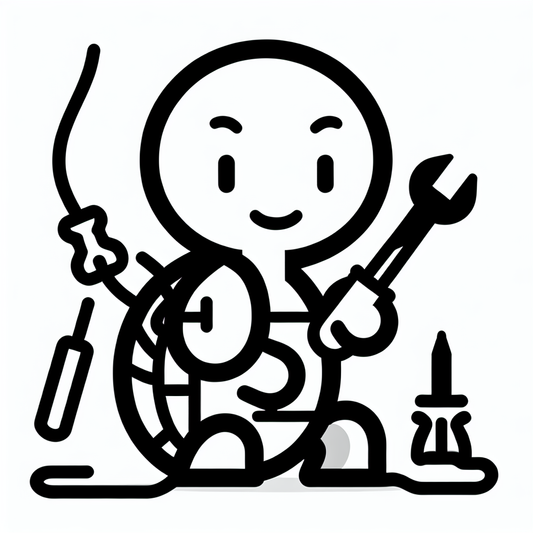 Smiling Repairman Character Logo