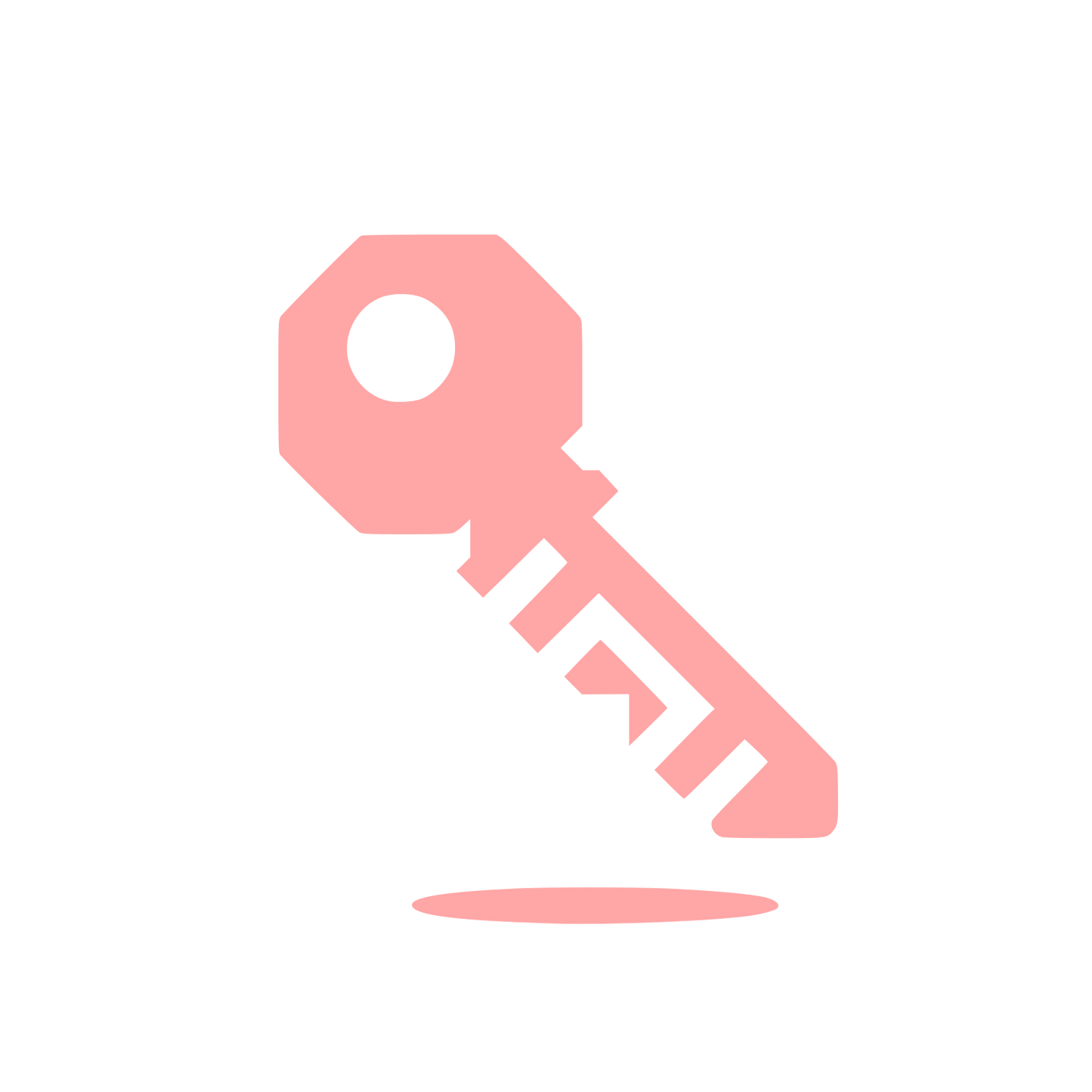 Key Silhouette Logo #ffa6a6