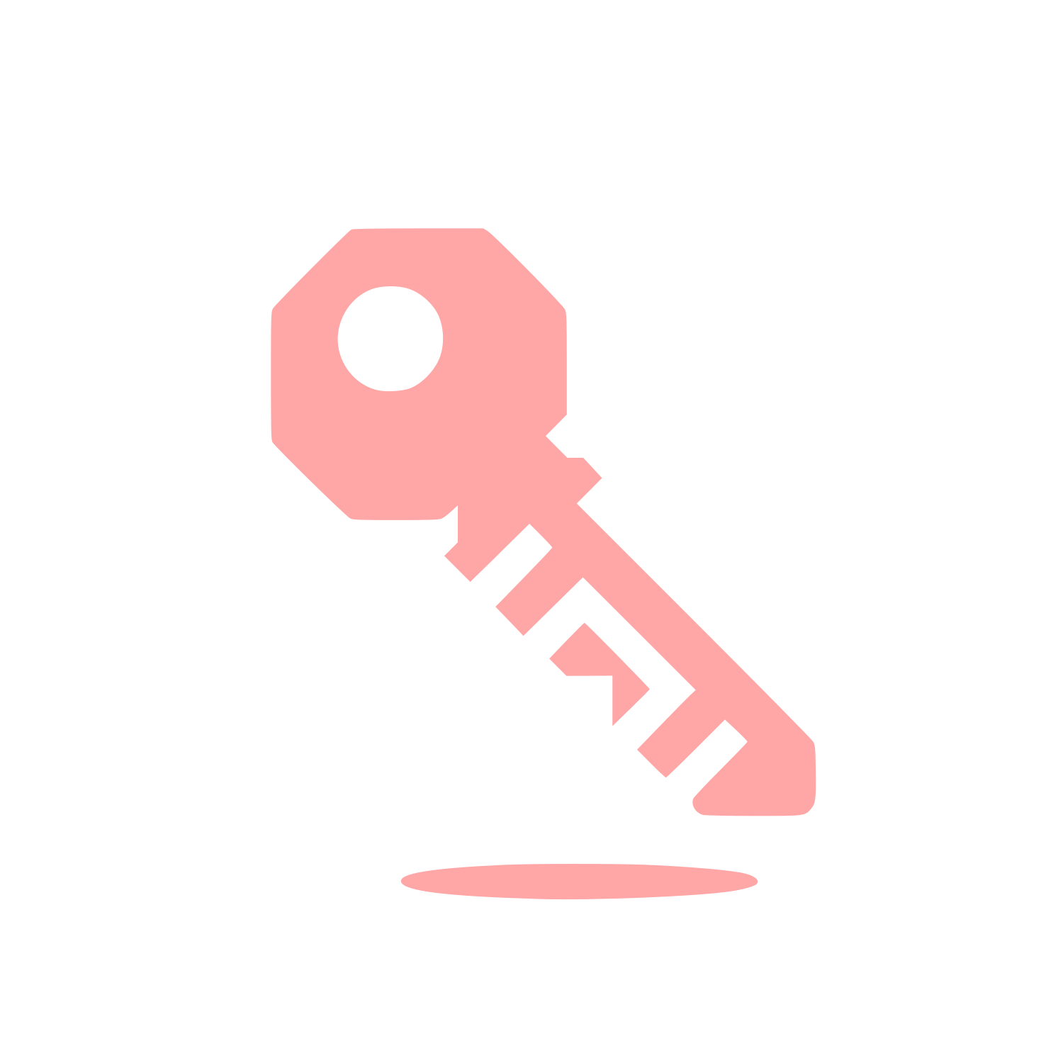 Key Silhouette Logo #ffa6a6