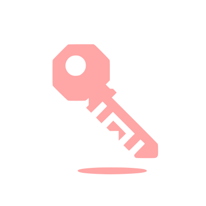 Key Silhouette Logo #ffa6a6