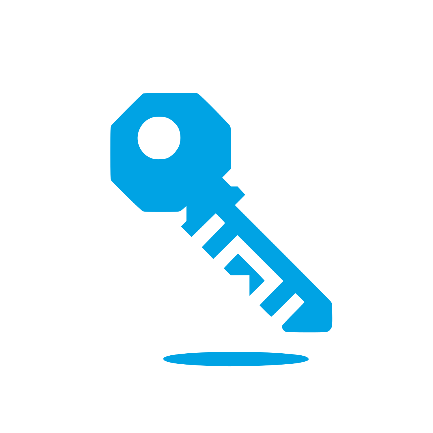 Key Silhouette Logo #00a3e4