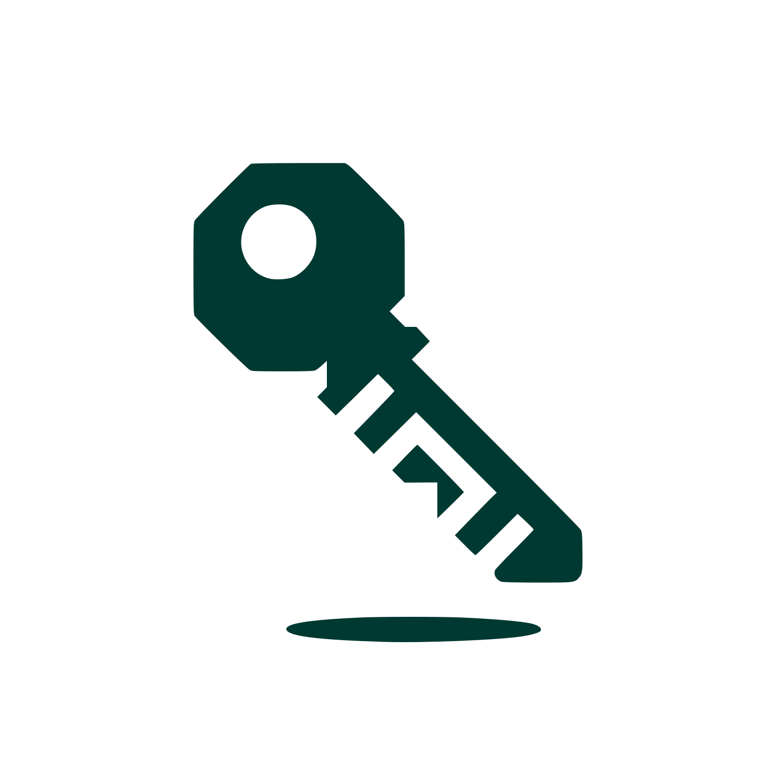 Key Silhouette Logo #003932